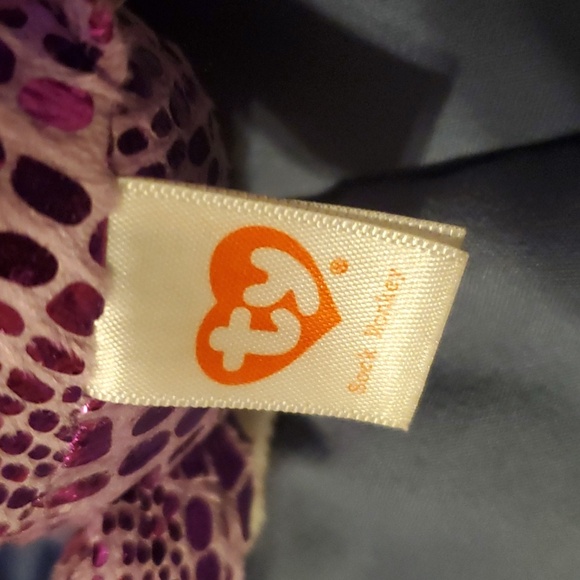 Ty Shiny Pink and White Sock Monkey Toy - Picture 8 of 8